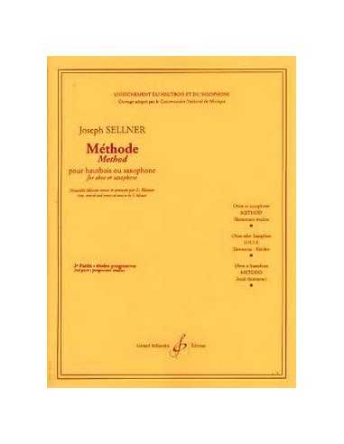 Méthode for Oboe or Saxophone V.2. Progressive Studies. Sellner, J.