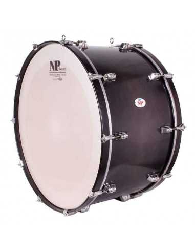 Bombo Banda NP Crome La Simplex 66X35 cm, Casco Azabache, Aros Azabache