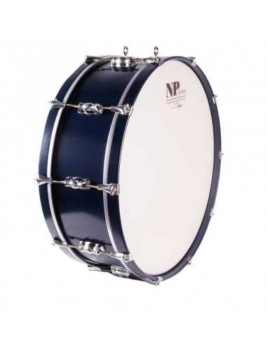 Bombo Marcha NP Crome 60X20 cm, Casco Azul Noche, Aros Azul Noche
